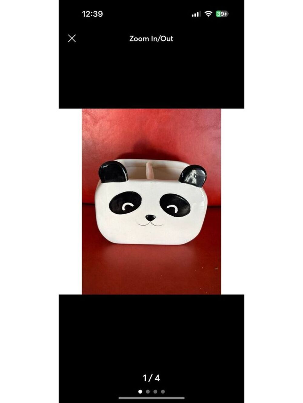 Isaac Jacob's ceramic panda pen and pencil holder